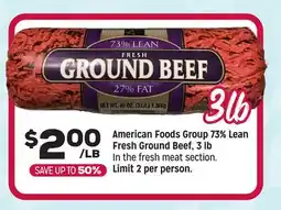 Grocery Outlet American Foods Group 73% Lean Fresh Ground Beef offer