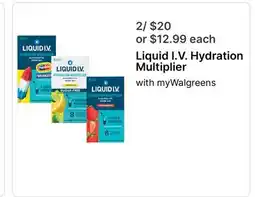 Walgreens Liquid I. V. Hydration Multiplier offer