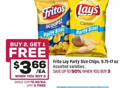 Grocery Outlet Frito Lay Party Size Chips offer