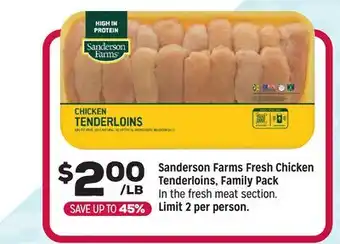 Grocery Outlet Sanderson Farms Fresh Chicken Tenderloins, Family Pack offer
