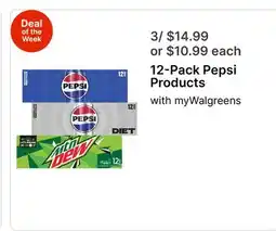 Walgreens 12 - Pack Pepsi Products offer