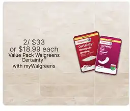 Walgreens Value Pack Walgreens Certainty offer