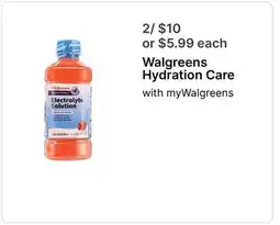 Walgreens Walgreens Hydration Care offer