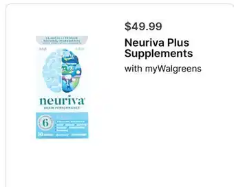 Walgreens Neuriva Plus Supplements offer
