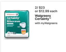 Walgreens Walgreens Certainty offer