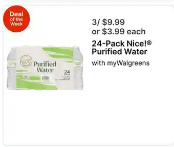 Walgreens 24-Pack Nice! Purified Water offer