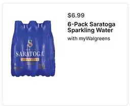 Walgreens 6-Pack Saratoga Sparkling Water offer