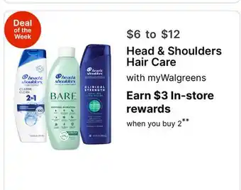 Walgreens Head & Shoulders Hair Care offer