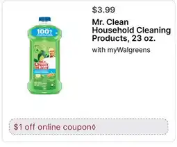 Walgreens Mr. Clean Household Cleaning Products, 23 oz offer