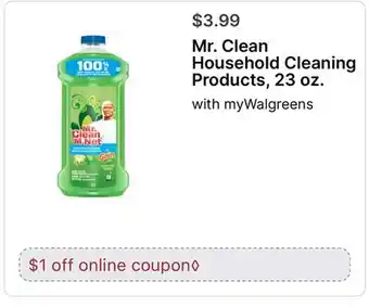 Walgreens Mr. Clean Household Cleaning Products, 23 oz offer
