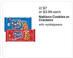 Walgreens Nabisco Cookies or Crackers offer