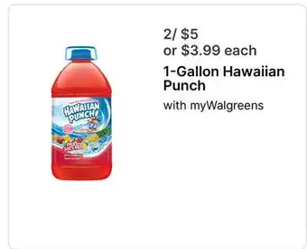 Walgreens 1-Gallon Hawaiian Punch offer