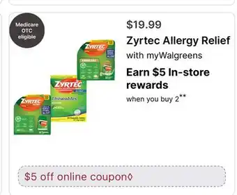 Walgreens Zyrtec Allergy Relief offer