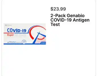 Walgreens 2-Pack Genabio COVID-19 Antigen Test offer