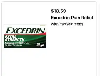 Walgreens Excedrin Pain Relief offer