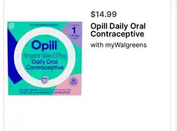Walgreens Opill Daily Oral Contraceptive offer