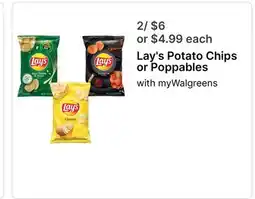 Walgreens Lay's Potato Chips or Poppables offer