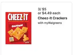 Walgreens Cheez-It Crackers offer