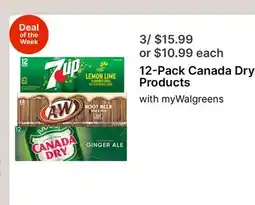 Walgreens 12-Pack Canada Dry Products offer