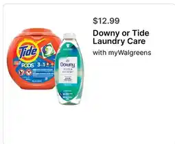 Walgreens Downy or Tide Laundry Care offer