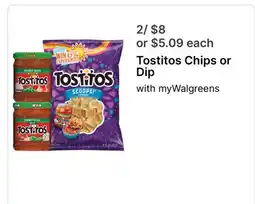 Walgreens Tostitos Chips or Dip offer