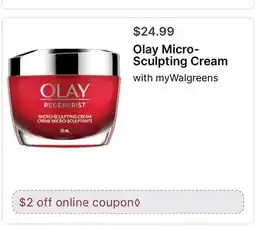 Walgreens Olay Micro-Sculpting Cream offer