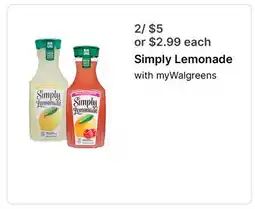 Walgreens Simply Lemonade offer