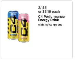 Walgreens C4 Performance Energy Drink offer