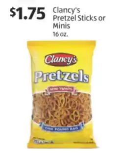 Aldi Clancy's Pretzel Sticks or Minis offer