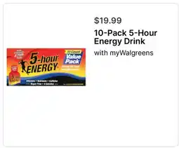 Walgreens 10 - Pack 5-Hour Energy Drink offer