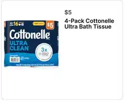 Walgreens 4-Pack Cottonelle Ultra Bath Tissue offer