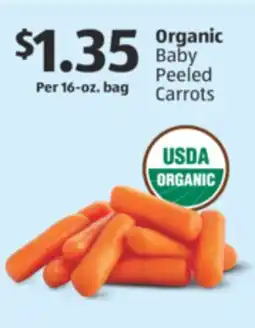 Aldi Organic Baby Peeled Carrots offer