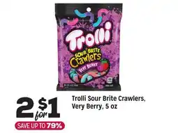 Grocery Outlet Trolli Sour Brite Crawlers, Very Berry, 5 oz offer