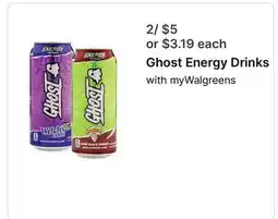 Walgreens Ghost Energy Drinks offer