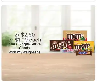 Walgreens Mars Single-Serve Candy offer