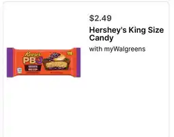 Walgreens Hershey's King Size Candy offer