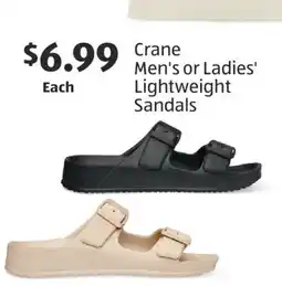 Aldi Crane Men's or Ladies' Lightweight Sandals offer