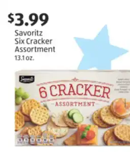 Aldi Savoritz Six Cracker Assortment offer
