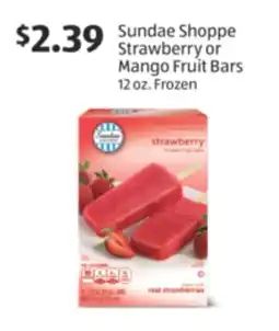 Aldi Sundae Shoppe Strawberry or Mango Fruit Bars offer