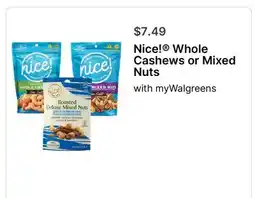 Walgreens Whole Cashews or Mixed Nuts offer