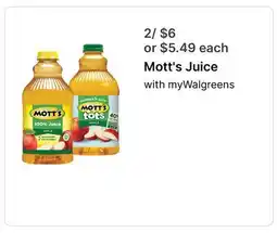 Walgreens Mott's Juice offer