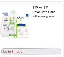 Walgreens Dove Bath Care offer