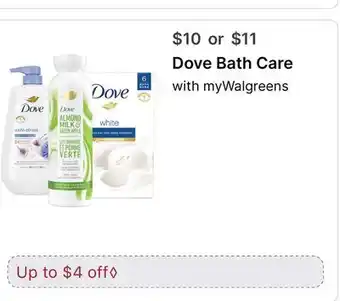 Walgreens Dove Bath Care offer