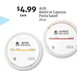 Aldi ALDI Rotini or Caprese Pasta Salad offer