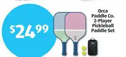Aldi Orca Paddle Co. 2-Player Pickleball Paddle Set offer