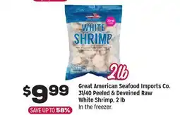 Grocery Outlet Great American Seafood Imports Co. 31/40 Peeled & Deveined Raw White Shrimp offer
