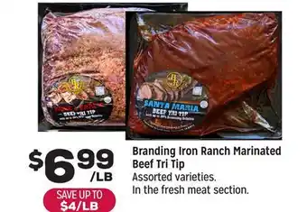 Grocery Outlet Branding Iron Ranch Marinated Beef Tri Tip offer