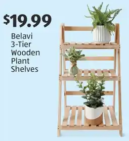 Aldi Belavi 3-Tier Wooden Plant Shelves offer