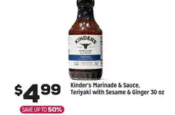Grocery Outlet Kinder's Marinade & Sauce, Teriyaki with Sesame & Ginger offer