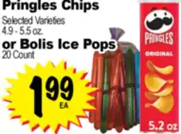 Superior Grocers Pringles Chips 4.9-5.5 oz. or Bolis Ice Pops 20 Count offer